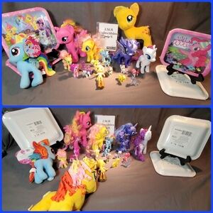 Lot of My Little Pony (toys, plush, plates)